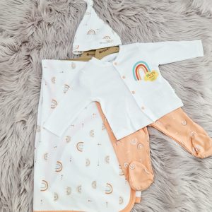 Happy Rainbow Battaniyeli Tüllü Bebek Takımı